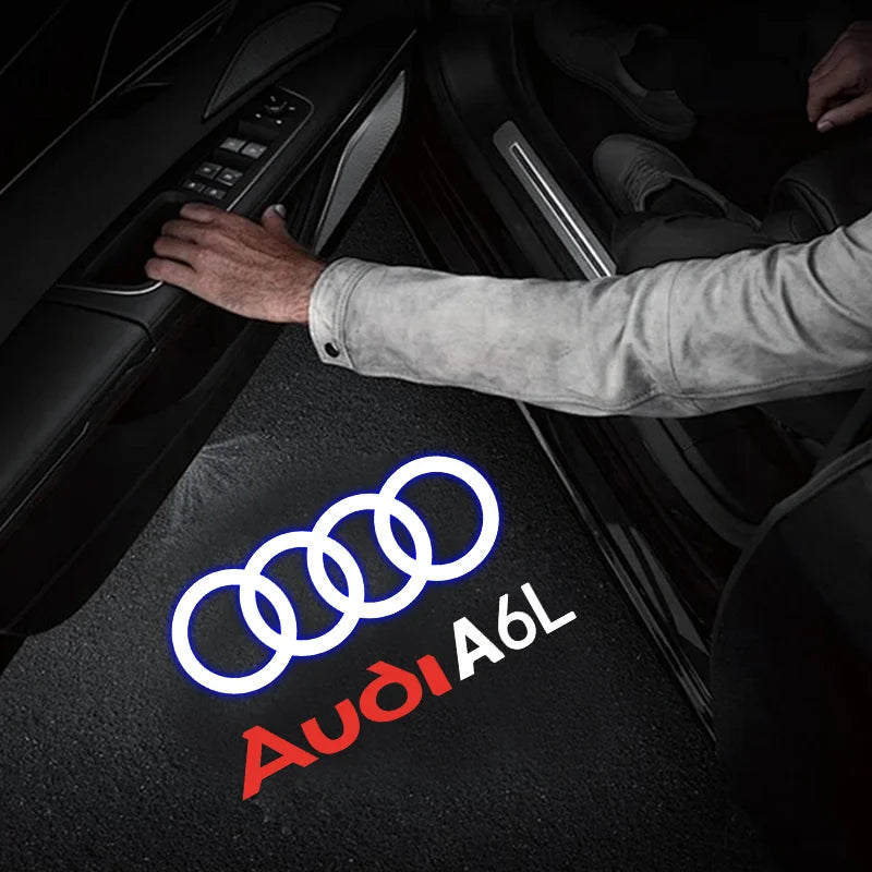 Car Accessories For Audi Quattr Q3 Q5 Q7 S3 S4 S5 S6 S7 A4 A5 A6 B6 B7 B8 C5 C6 C7 A7 A8 Led Emblem Lamp Car Door Welcome Lights