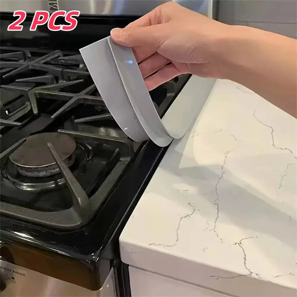 Silicone Gap Strip, Kitchen Gas Stove Sealing Strip, Kitchen Anti-Oil Anti-Stain Strip, Silicone Seal Insert Strip