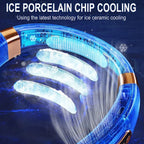 Mini Hanging Neck Fan Portable Bladeless Neck Fan Air Cooler Digital Display Rechargeable Air Conditioner Neck Ventilator