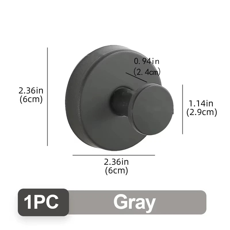 New Suction Cup Hooks Stainless Steel Waterproof Bathroom Shower Wall Mount Punch-free Reusable Strong Adsorption Hook Holders