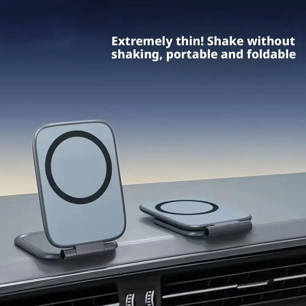 2026 New Car Dual Side Magnetic Ultrathin Phone Holder Foldable Anti-shake Navigation Vehicle Mounted Mobile Stand ﻿