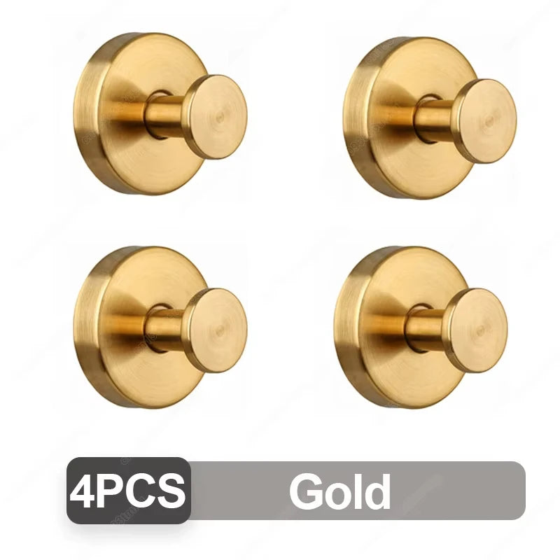 New Suction Cup Hooks Stainless Steel Waterproof Bathroom Shower Wall Mount Punch-free Reusable Strong Adsorption Hook Holders