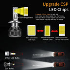 YHKOMS High Power CSP H4 H7 LED 200W 30000LM H1 H8 H9 H11 Car LED Light Bulbs 9005 HB3 9006 HB4 9012 HIR2 Auto Fog Lamp 6000K
