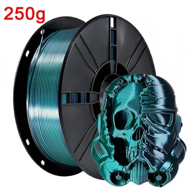 Dual Color Filament Silk PLA 1.75mm 1kg 500g 250g 3D Printer Plastic Material Two Colors Filament PLA Black Red Green Bundle New