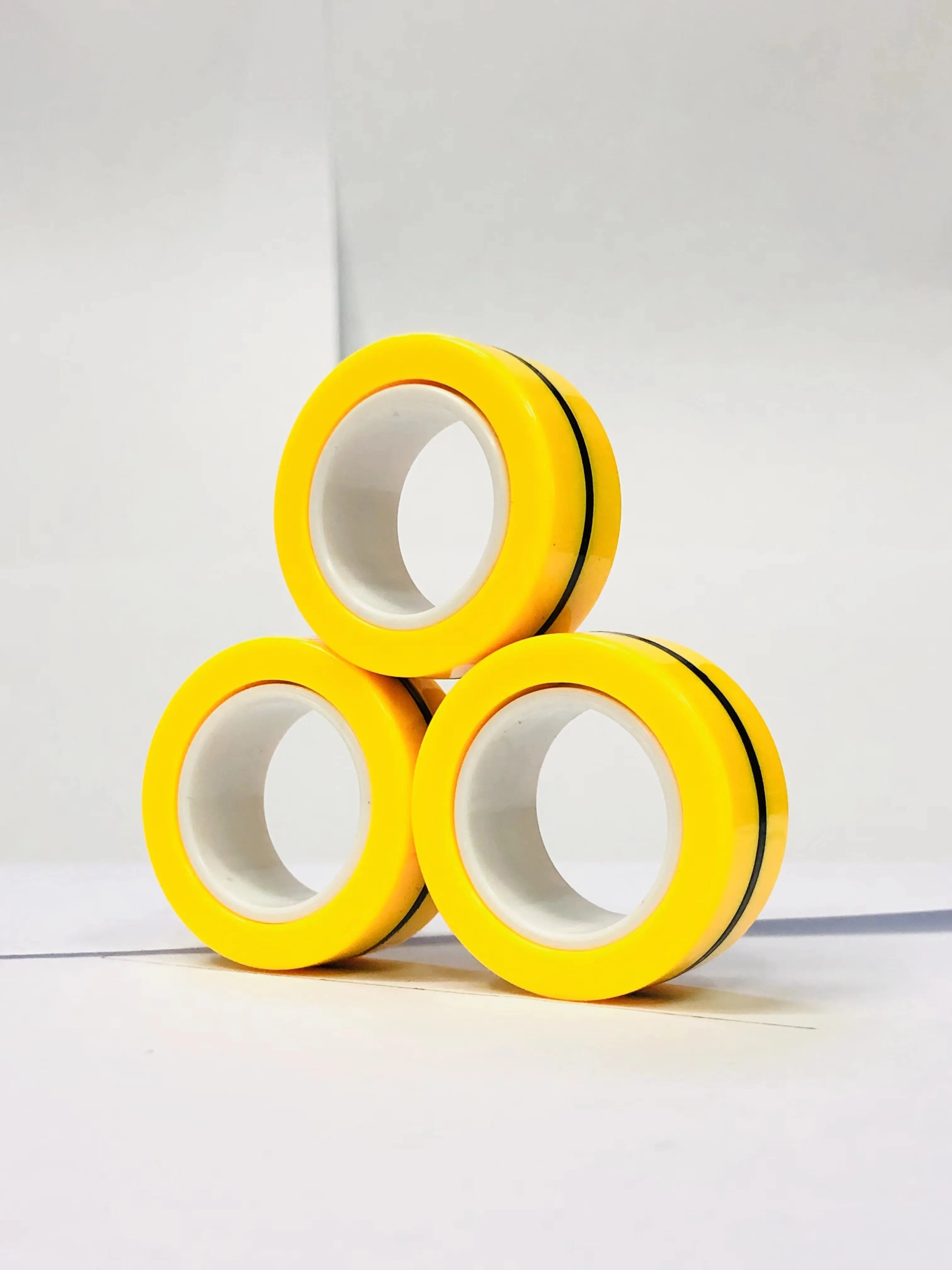 3pcs Fidget Toy Set Finger Magnetic Rings Colorful Adult Magnets Spinner Rings for Relieve Stress Anxiety Relief Therapy