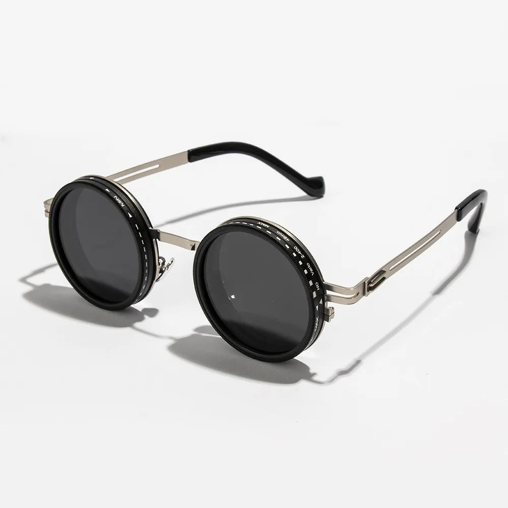 ND9 level Sunglasses Stepless Rotating Filter Retro Polarized Sunglass Cycling Sports Glassees