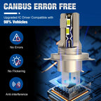 30000LM H4 Led Headlight Canbus Led H4 Auto Headlamp Turbo LED H4 9003 High Low Beam Headlight Bulb 12V 24V 6500K
