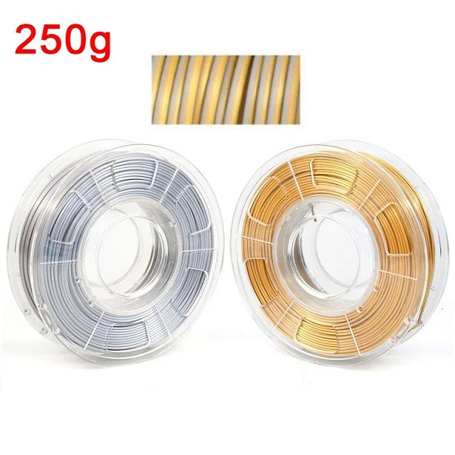 Dual Color Filament Silk PLA 1.75mm 1kg 500g 250g 3D Printer Plastic Material Two Colors Filament PLA Black Red Green Bundle New