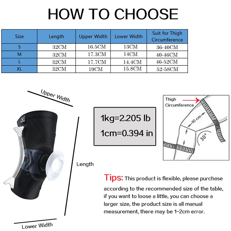 1PC Men Compression Crossfit Rodilleras Elastic Sport Knee Sleeve with Long Straps Black Blue Knee Brace with Silicone Gel