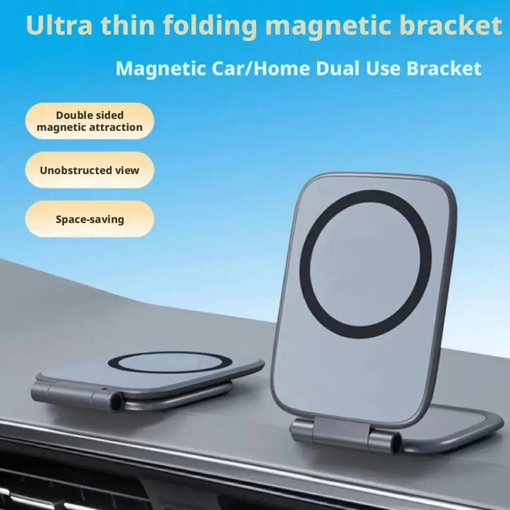 2026 New Car Dual Side Magnetic Ultrathin Phone Holder Foldable Anti-shake Navigation Vehicle Mounted Mobile Stand ﻿