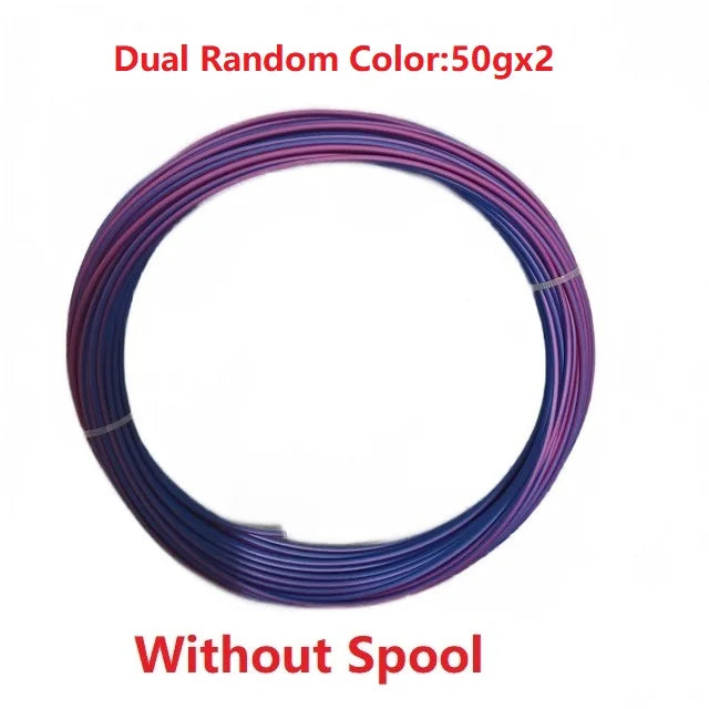 Dual Color Filament Silk PLA 1.75mm 1kg 500g 250g 3D Printer Plastic Material Two Colors Filament PLA Black Red Green Bundle New