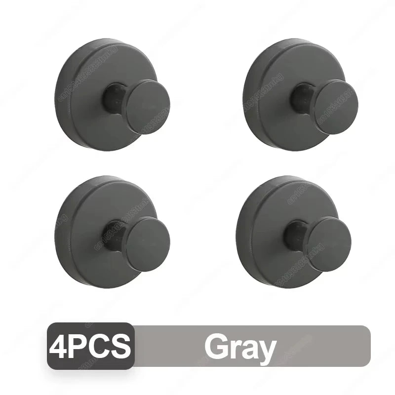 New Suction Cup Hooks Stainless Steel Waterproof Bathroom Shower Wall Mount Punch-free Reusable Strong Adsorption Hook Holders
