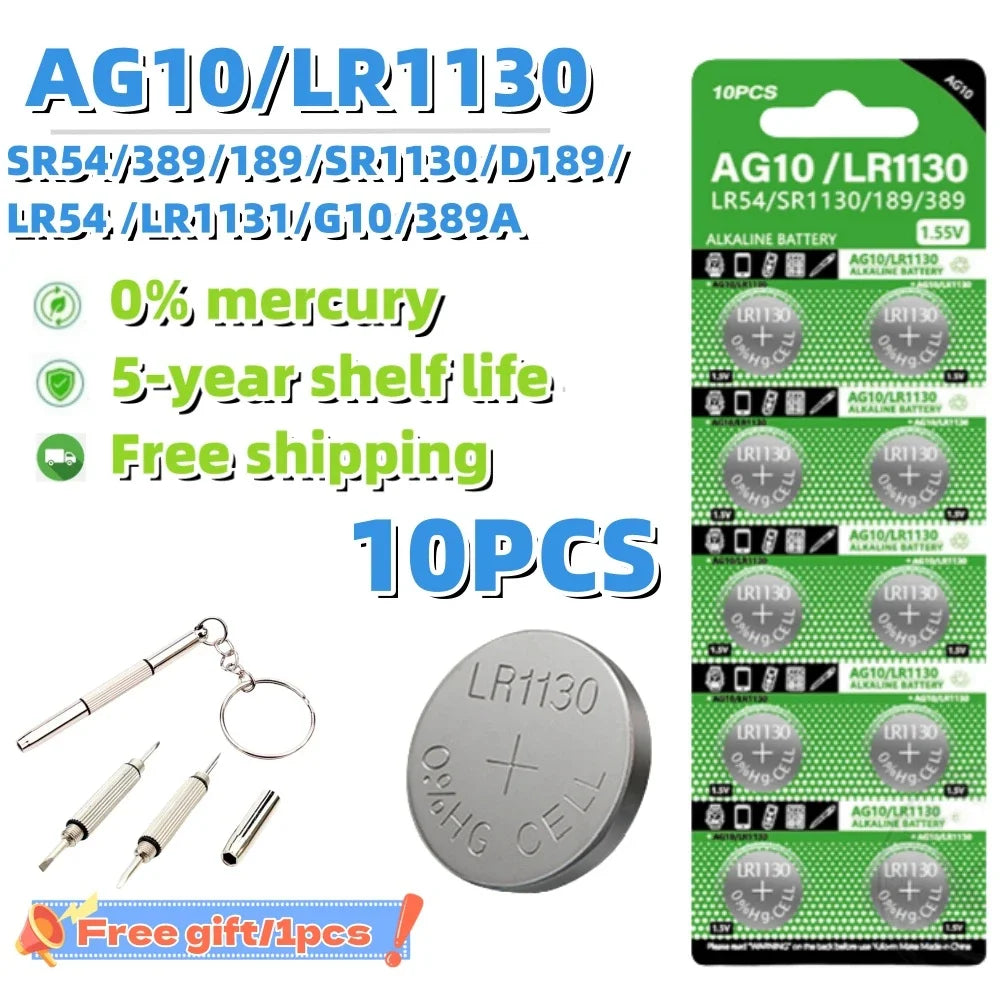 5-10PCS CR2032 CR2025 CR2016 LR41 LR44 LR626 LR1130 Button Battery 3V Lithium Battery For Watch Toy Calculator Car Remote Keys