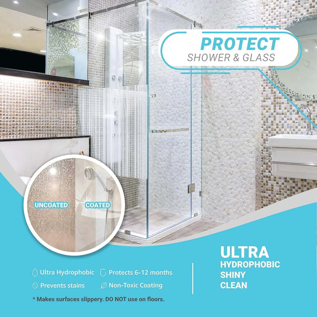 Lifeproof Home Ceramic Coating Spray Kit - Protect Stainless Steel, Appliances, Countertops, Glass & More Kitchen + Bath Surfaces - Repels Stains, Grime,  Liquids & More!