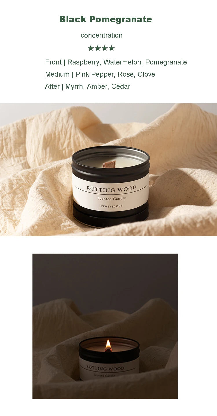 Black Tin Can Scented Aromatic Citronella Candles